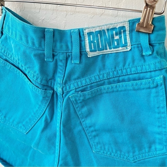 Bongo Vintage Blue Denim High Waisted Mom Shorts Size 5 - Picture 10 of 15